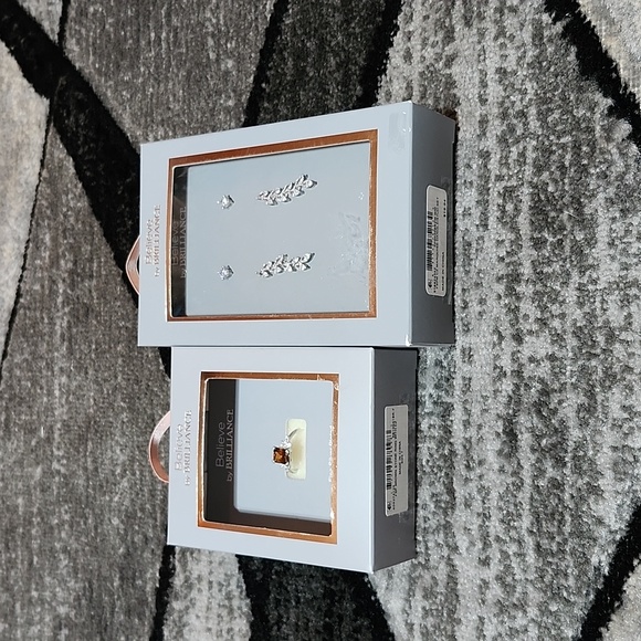 BELIEVE BY BRILLIANCE FINE SILVER PLATED CUBIC ZICONIA EARRINGS SIZE 7 R… - Picture 1 of 13